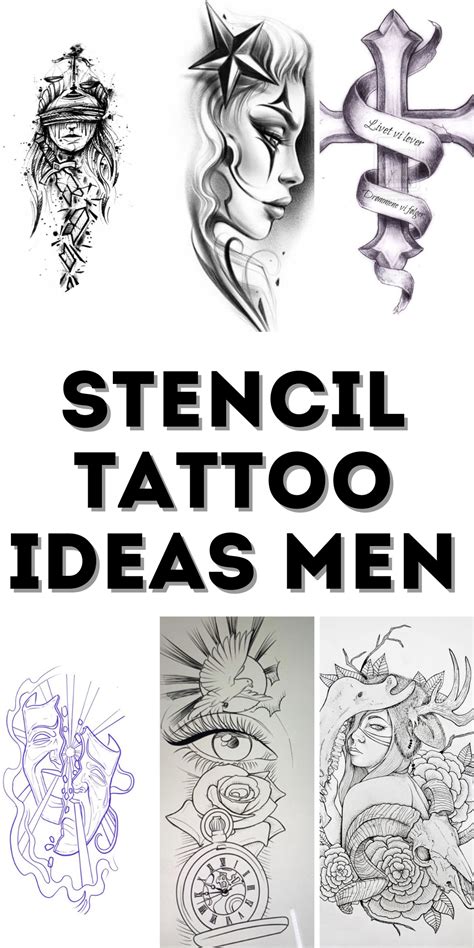 Stencil Tattoo Ideas For Men Bold Designs For Arm Sleeves Forearm