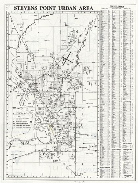 Stevens Point Urban Area Map Including Village Of Plover Village Of Park Ridge Village Of Whiting Town Of Hull Town Of Plover Town Of Linwood Map Or Atlas Wisconsin Historical Society