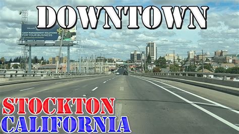 Stockton California 4K Downtown Drive