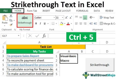 Strikethrough Text In Excel How To Use Methods And Examples