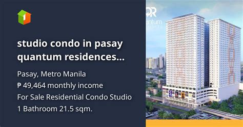 Studio Condo In Pasay Quantum Residences Near Lrt Buendia Cash N Caryy