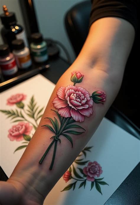Stunning Carnation Tattoo Ideas