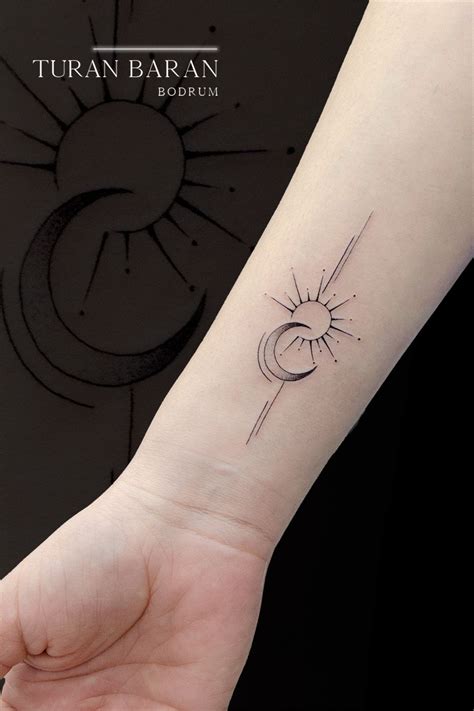 Sun Moon Tattoo Fineline Artofit