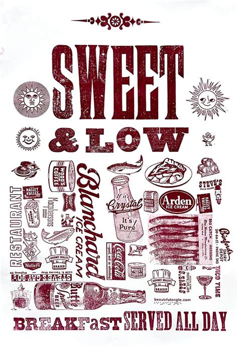 Sweet Amp Low Beautiful Angle Letterpess Poster Tacoma Wa