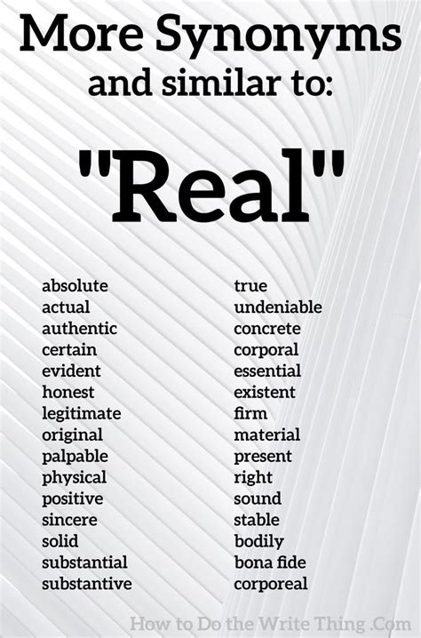 Uncover the Synonym Real: Elevate Your Vocabulary Today
