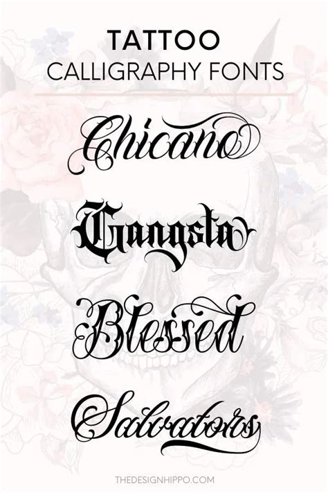 Tattoo Lettering Fonts