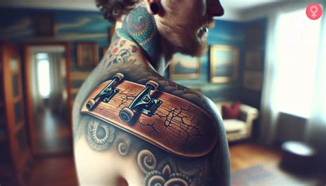 Tattoo Of Skateboard