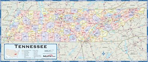 Tennessee Counties Wall Map Mad Maps