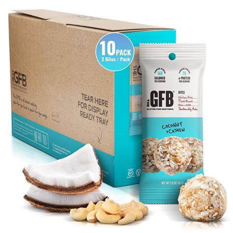 The Gfb Coconut Cashew Irf13 Protein Bites Gluten Free Plant Based
