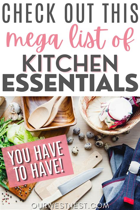 The Mega List Of Kitchen Essentials For A New Home Our West Nest