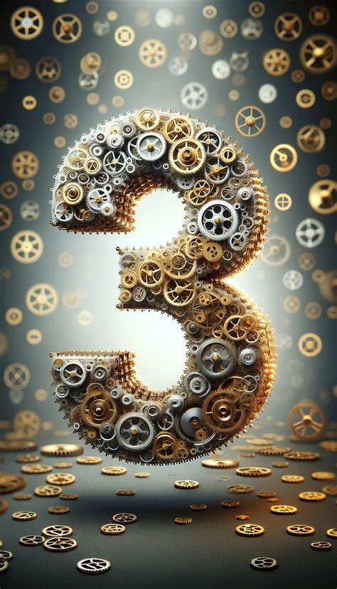 The Number Three 3 Premium Ai Generated Image