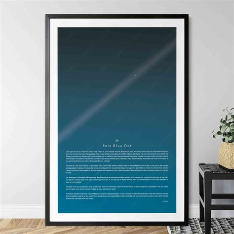 The Pale Blue Dot Print Carl Sagan Quote Poster Print Etsy