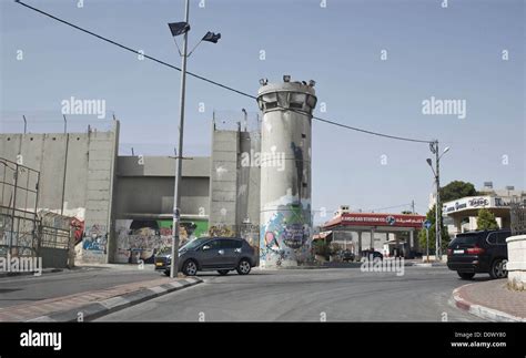 The Separation Wall In The West Bank Dividing The Jewish And