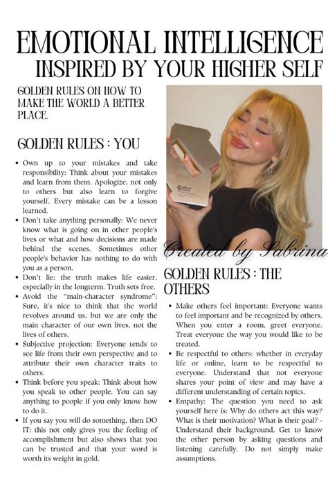 The Ultimate Emotional Intelligence Guide X Sabrina Carpenter Golden