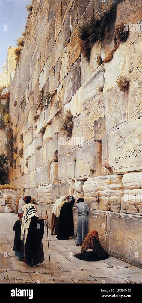The Wailing Wall Jerusalem 3 By Gustav Bauernfeind