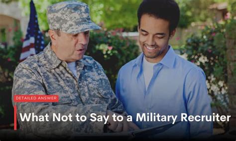 Things You Should Know Before Meeting The Military Recruiter Serve