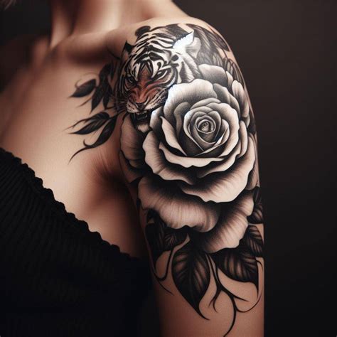 Tiger Rose Tattoo Unleashing The Wild Elegance Your Own Tattoo