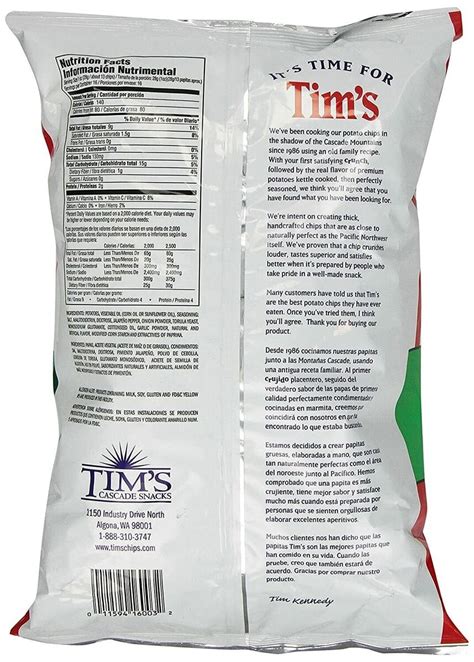 Tim S Chips 4 75 Oz Coast Two Coast Distribution