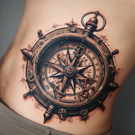 Time And Compass Tattoo Tattoodo