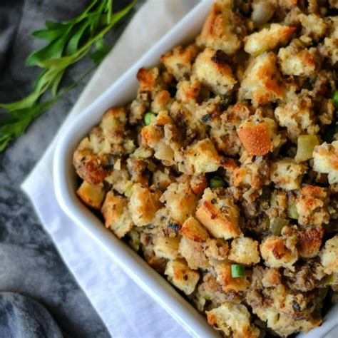 Traditional Bread Stuffing Recipe Thrift And Spice