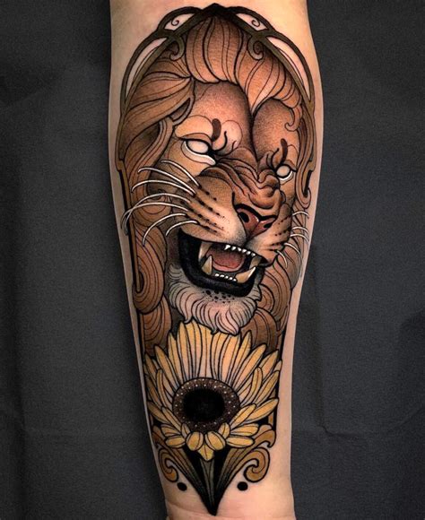 Traditional Lion Tattoos