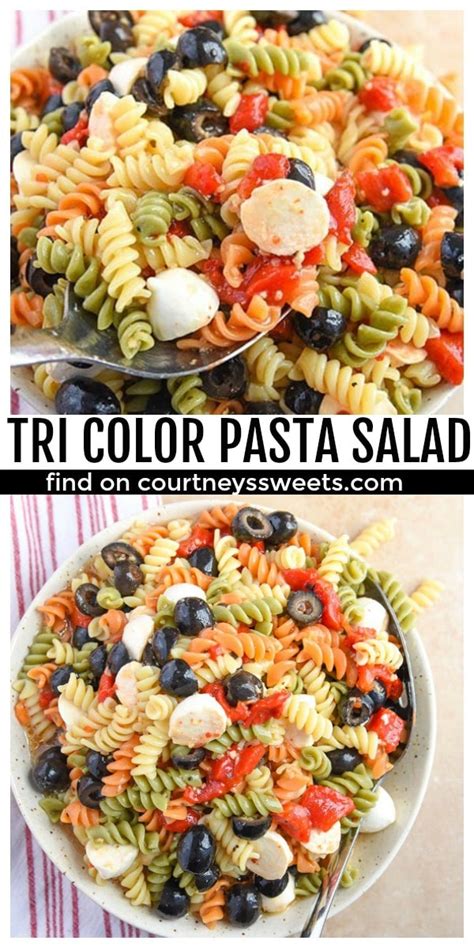 Tri Color Pasta Salad Recipe Courtney S Sweets