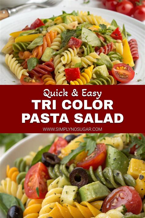 Tri Colored Pasta Salad We Laugh We Cry We Cook