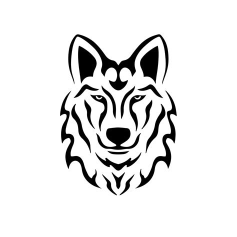 Tribal Wolf Head Logo Tattoo Design Animal Stencil Vector Tribal Wolf Head Logo Tattoo Design Animal Stencil Vector