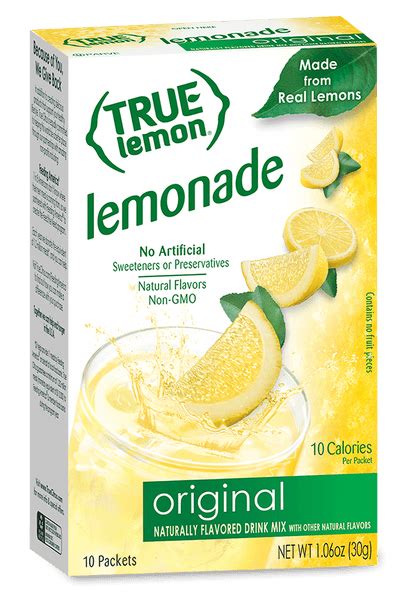 True Lemon Drink Mix Original Lemonade 10 Count 1 06 Oz Safeway