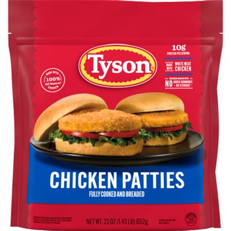 Tyson Frozen Fully Cooked Chicken Patties 26 Oz Kroger