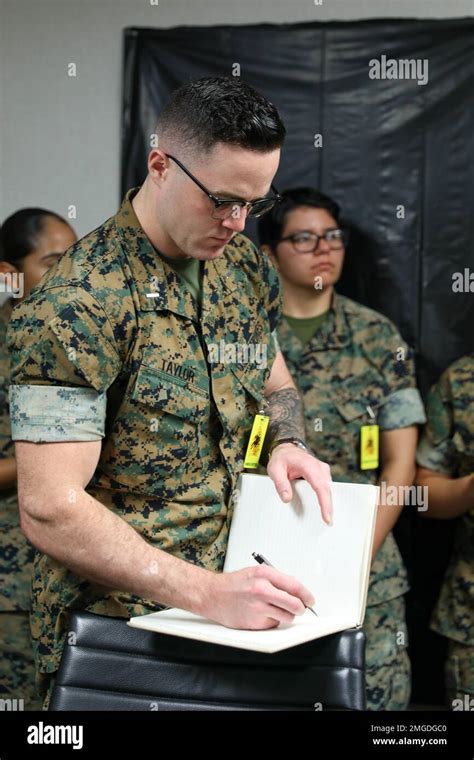 U S Marine Corps 1St Lt Knute Meyer A Ground Intelligence Officer