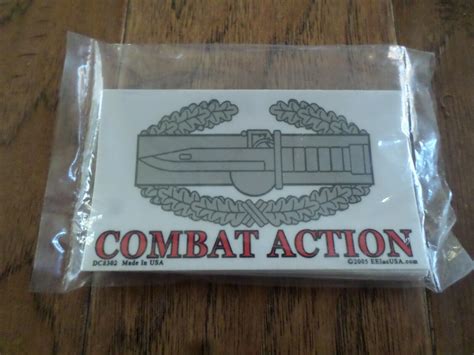 U S Military Army Combat Action Badge Window Decal Bumper Sticker Cab