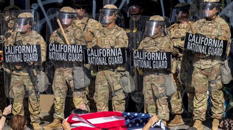 U S National Guard California National Guard Soldiers Provide Perimeter Security Alongside U S Marines Outside The Wilshire Federal Building The Guardsmen Instagram