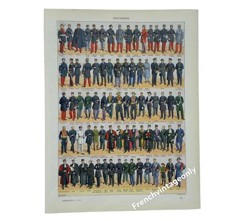 Uniforms Civil Military Uniforms Large Format Original Plate