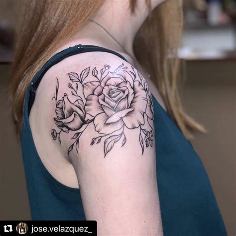 Updated 40 Rose Shoulder Tattoo Ideas August 2020