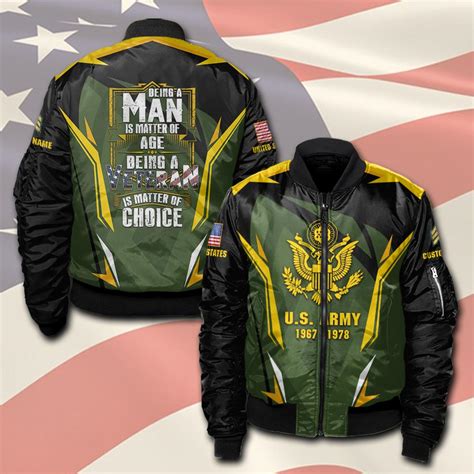 Us Military Army Branch Bomber Jacket Proud Us Veteran Us Military Army Branch Bomber Jacket Proud Us Veteran