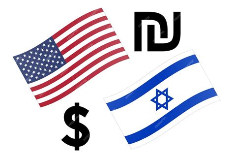 Usdils Forex Currency Pair Vector Illustration American And Israeli