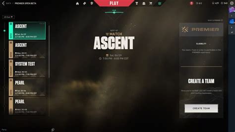 Valorant Premier Schedule