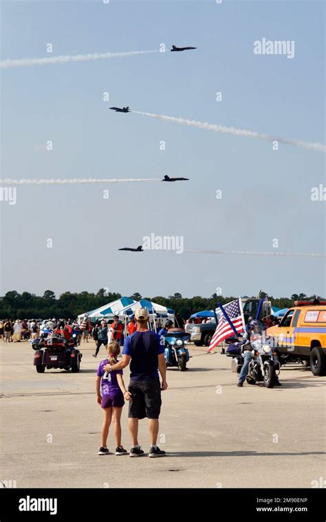 Vertical Of Blue Angels Air Show Virginia Beach And People Watching It Vertical Of Blue Angels Air Show Virginia Beach And People Watching It
