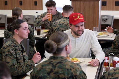Veterans Slam J D Vance For Disregarding A Mess Hall Rule Amp 39 Marines