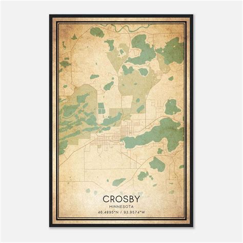 Vintage Crosby Minnesota Map Poster Crosby Mn City Road Wall Art Print Custom Maps Posters Vintage Crosby Minnesota Map Poster Crosby Mn City Road Wall Art Print Custom Maps Posters