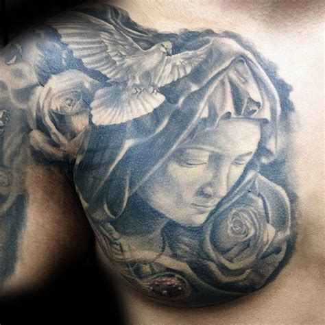 Virgin Mary Chest Tattoo Bronctattooaus Com