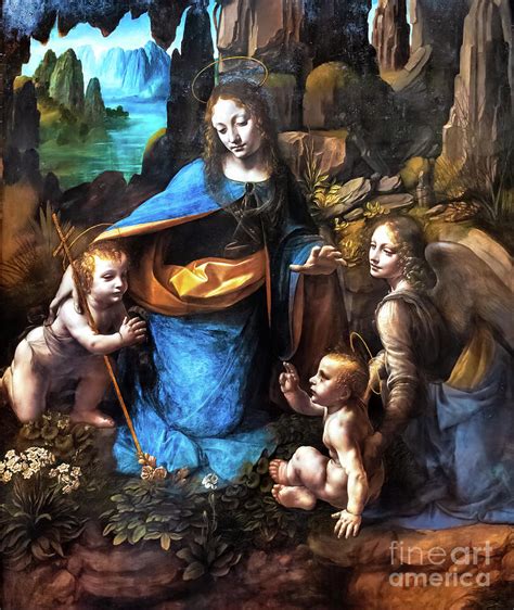 Virgin Of The Rocks Painting
