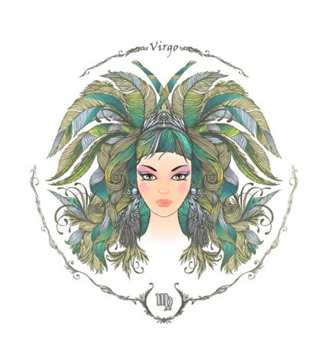 Virgo Woman Tattoo Drawing Illustrations Royalty Free Vector Graphics Virgo Woman Tattoo Drawing Illustrations Royalty Free Vector Graphics