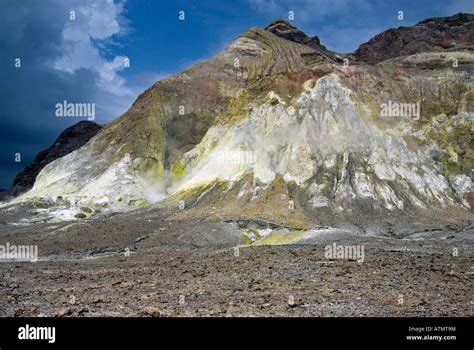 Volcanic Formations On White Island Volcano New Zealand Stock Photo Volcanic Formations On White Island Volcano New Zealand Stock Photo