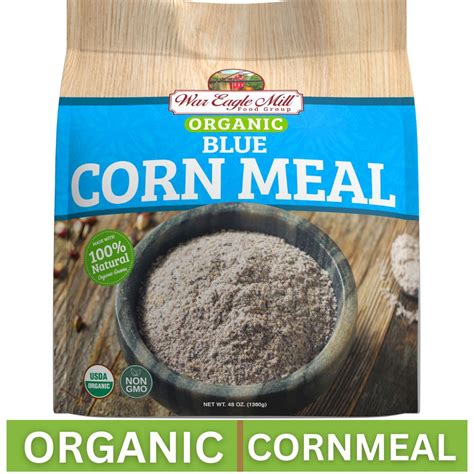 War Eagle Mill Usda Organic Non Gmo Blue Cornmeal 48 Oz Bag 2 Pack