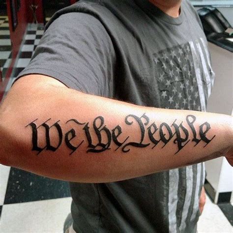 We The People Forearm Tattoo