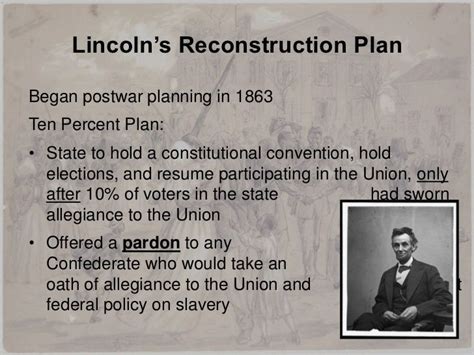 Lincoln's Plan for Post-Civil War Reconstruction