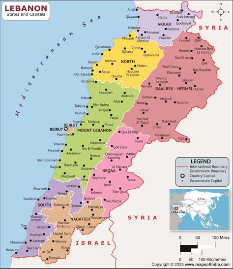 Where Is Lebanon Lebanon Location Map