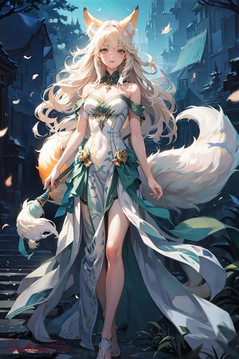 Mysterious White Female Humanoid Nine Tail Fox: An Enigmatic Tale Unveiled